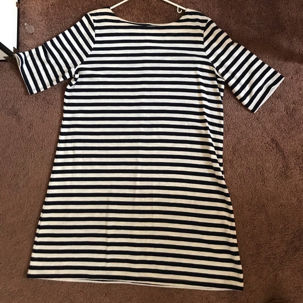 Blue/white striped dress